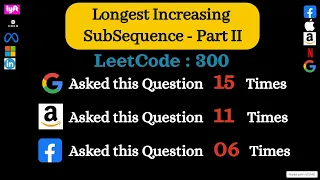 Longest Increasing Subsequence LeetCode 300 O n log n