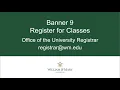 W M Banner 9 Add Drop Classes