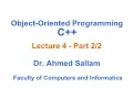 Object-Oriented Programming with C - Lecture 4 Part