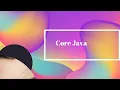 Core Java - Non Access Modifiers