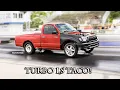 TURBO V8 LS TACOMA 9 SEC LOW BUDGET BUILD 5 3 STOCK BOTTOM END BYRON DRAGWAY