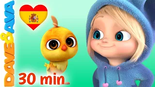 🤩 Los Pollitos | Canciones Infantiles | Señor Pastel | Dave and Ava en Español 🤩