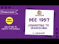 Beecrowd Problem 1957 - Converting to Hexadecimal solution C language