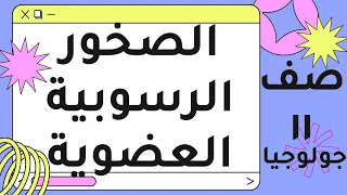 الصخور الرسوبية العضوية جولوجيا الصف الحادي عشر 