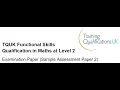 Download Lagu Functional Skills Maths L2 Sample Paper 2 TQUK