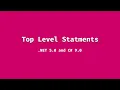 Top Level Statements in C 9 0