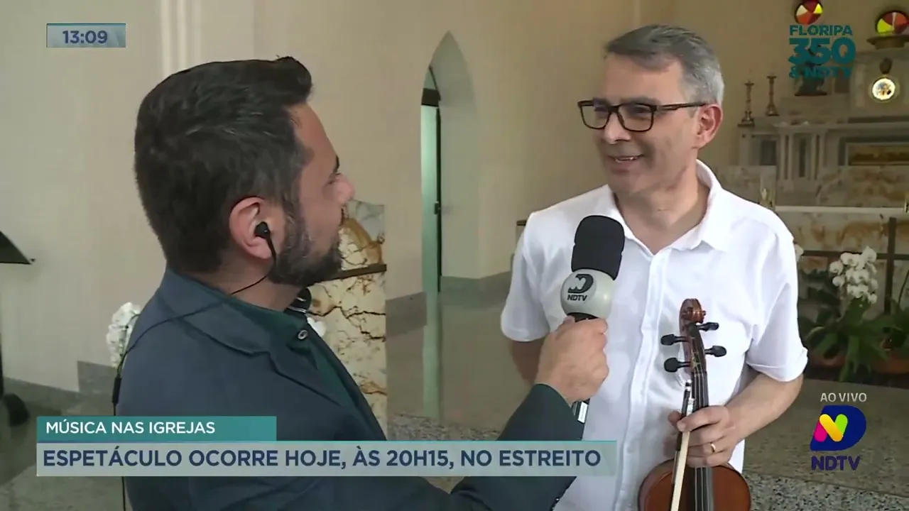 Música nas Igrejas: espetáculo ocorre nesta quarta-feira, às 20h15, no Estreito