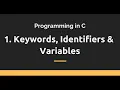Keywords Identifiers and Variables