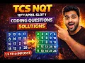 TCS NQT 10 April Slot 1 Coding Questions Matrix Sorting Solutions C Java Python