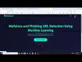 Malicious and Phishing URL Detection Using Machine Learning Python Final Year IEEE Project