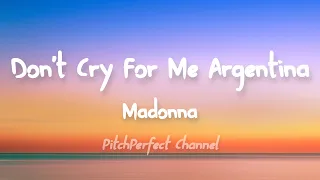 madonna dont cry for me argentina lyrics 