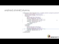 64 Android Table Layout android stretchColumns and android shrinkColumns