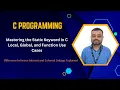 Why Use Static in C Difference Between Internal and External Linkage Explained