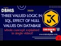 31 DBMS Three-Valued Logic and NULL values in SQL Practical Examples and Database Impact