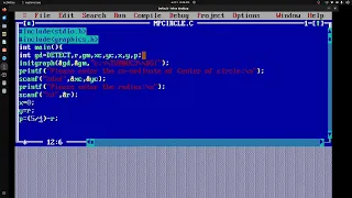 Mid-Point Circle Drawing C Program