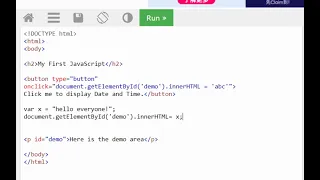 Javascript getElementById Lesson 1