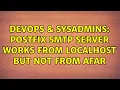 DevOps SysAdmins Postfix smtp server works from localhost but not from afar 2 Solutions