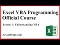 Excel VBA Programming Course Lesson 1-Understanding Visual Basic for Application VBA