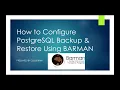 BARMAN PostgreSQL Backup Restore Streaming Backup Part - 1