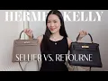 HERMES KELLY 25 VS 28 SELLIER VS RETOURNE COMPARISON REVIEW