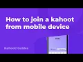 How to join a live kahoot from mobile device