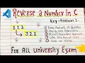 Reverse a Number in C C Programming Tutorial Code Hacker
