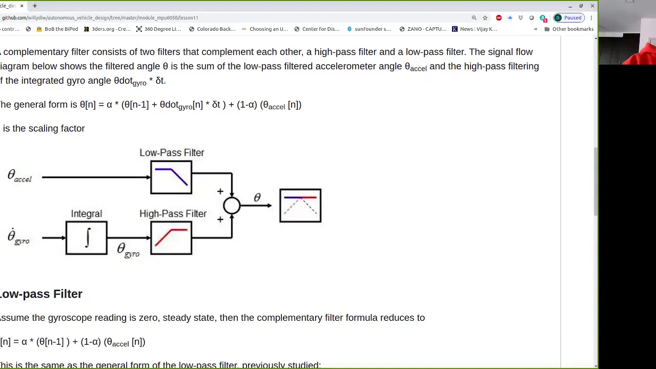 Complementary Filter for IMU Sensor Fusion | Lesson 11