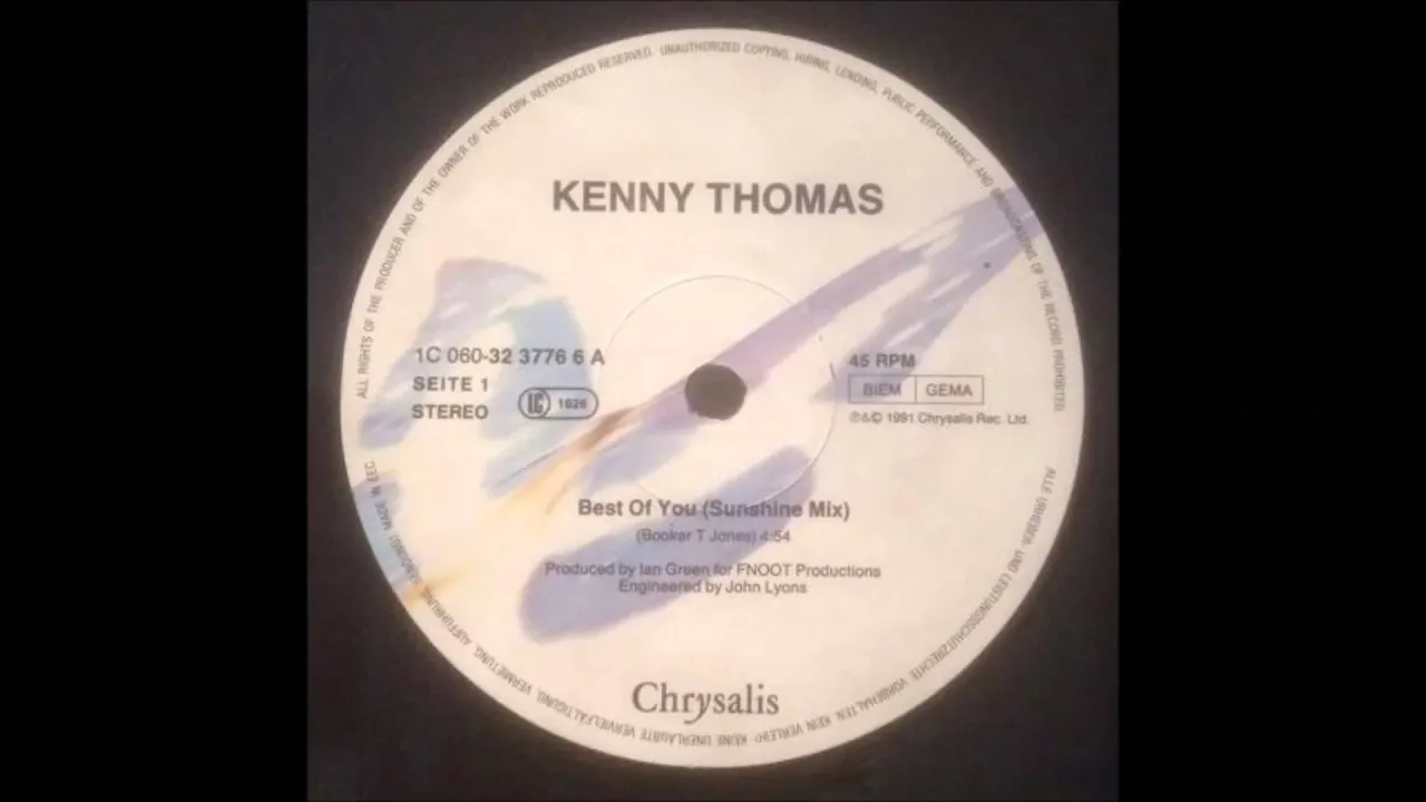 Kenny Thomas - Best Of You (Sunshine MIx) 12"