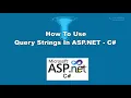 QUERY STRING IN ASP NET How To Use Query Strings In ASP NET - C