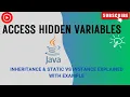 Access Hidden Variables in Java Inheritance Static vs Instance Explained with Example