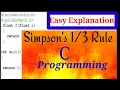 Simpson s One Third Rule C programming With Output