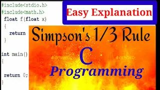 Simpson s One Third Rule C programming With Output
