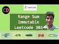 Range Sum Query - Immutable Leetcode 303 Live coding session Prefix Sum