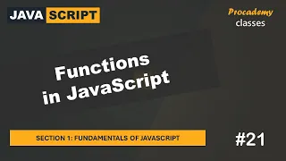 Functions in JavaScript Fundamentals of JavaScript A Complete JavaScript Course
