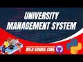 Python Projects for Beginners University Management System Tutorial in Python with Source Code