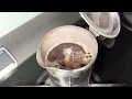 Making coffee with the IKEA Moka Pot