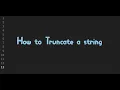 How to Truncate a String in Python