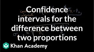 Confidence intervals for the difference between two proportions AP Statistics Khan Academy