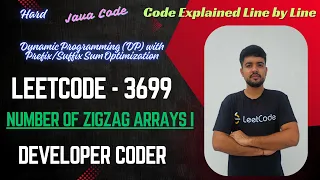 Number of ZigZag Arrays I LeetCode 3699 Dynamic Programming DP Java Code Developer Coder