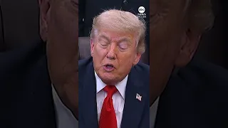 President Trump answered ABC News Rachel Scott when pressed about a peace deal