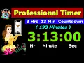 Timer Countdown 193 Minutes Reverse Time 3 Hrs 13 Minutes Digital Clock Alarm Whatsapp Status