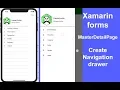 Xamarin Forms - Create MasterDetailPage Navigation Drawer
