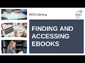 Finding and Accessing Ebooks