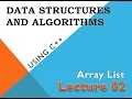 Lecture 02 Part A ArrayList Data Structures and implementation in C