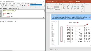 C programming Lecture Nested Loops Exercise part 2