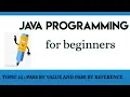Lecture 22 Pass by value and pass by reference in Java