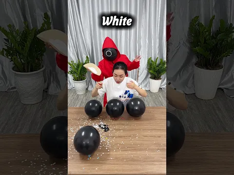 Don't Hit the White Balloon Challenge! Who Will Lose? 😱⚪🎈 #shorts #challenge