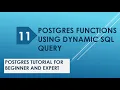 postgres functions query dynamic sql query postgres return query execute postgresql tutorial