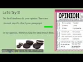 Opinion Writing 3rd Grade