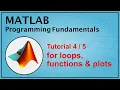 MATLAB Programming Fundamentals 5 for loops functions plotting
